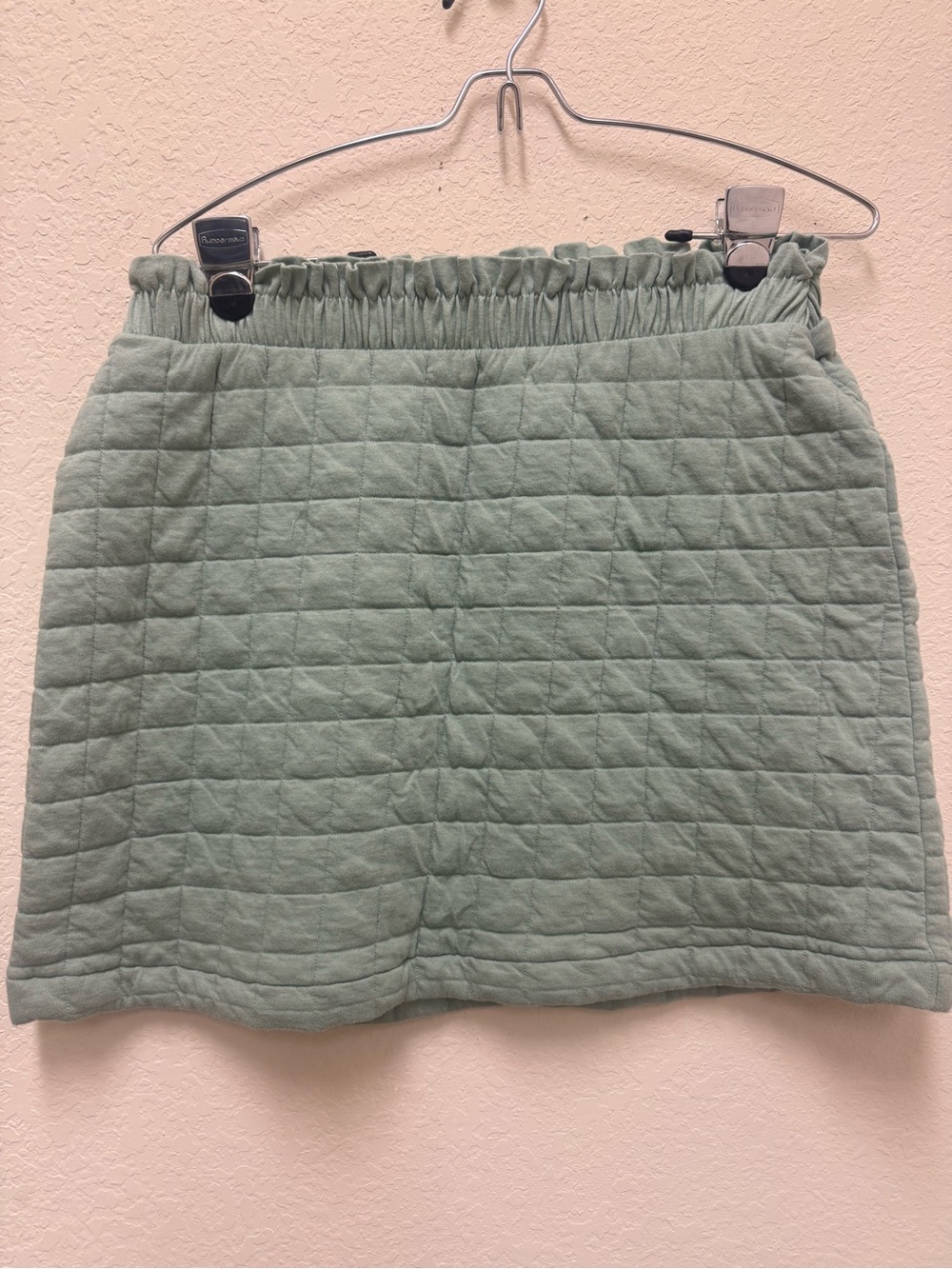 wonder nation Quilted Sage Green Mini Skirt